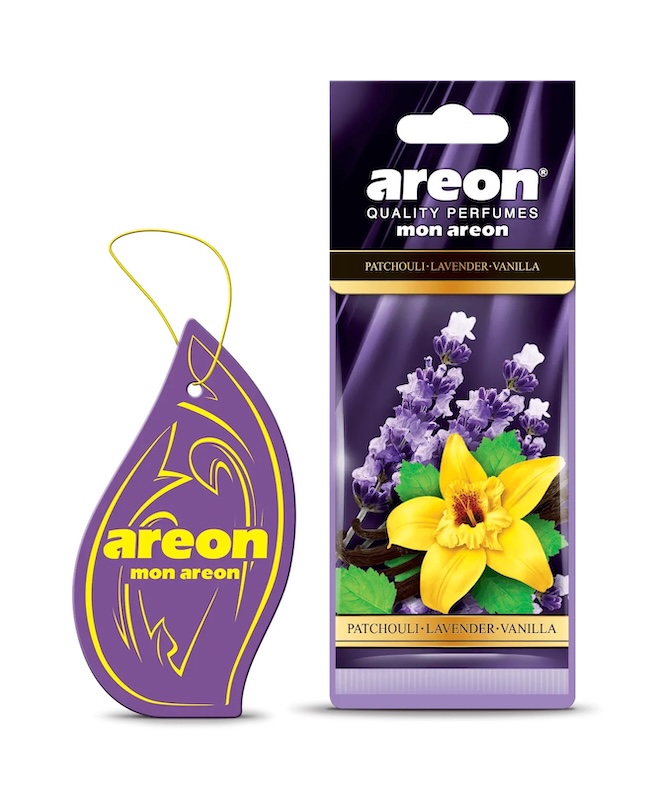 خوشبو کننده کارتی سری مون آرئون با رایحه Patchouli Lavender Vanilla